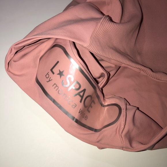 L space Jackie bikini bottoms pink high waisted/Ribbed Celeste Bikini Top - Picture 7 of 9